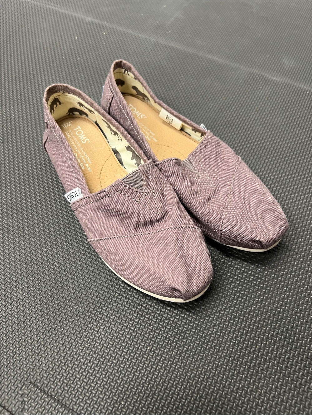 Toms Women's Slip-On Canvas Flats — Mauve-Brown.